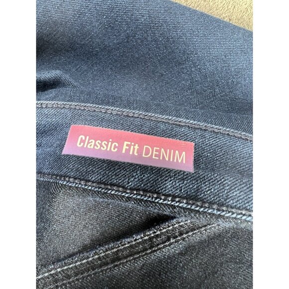 Just My Size by Hanes Jeans Womens 18W Blue Classic Fit Stretch Plus Rhinestones - Picture 7 of 9